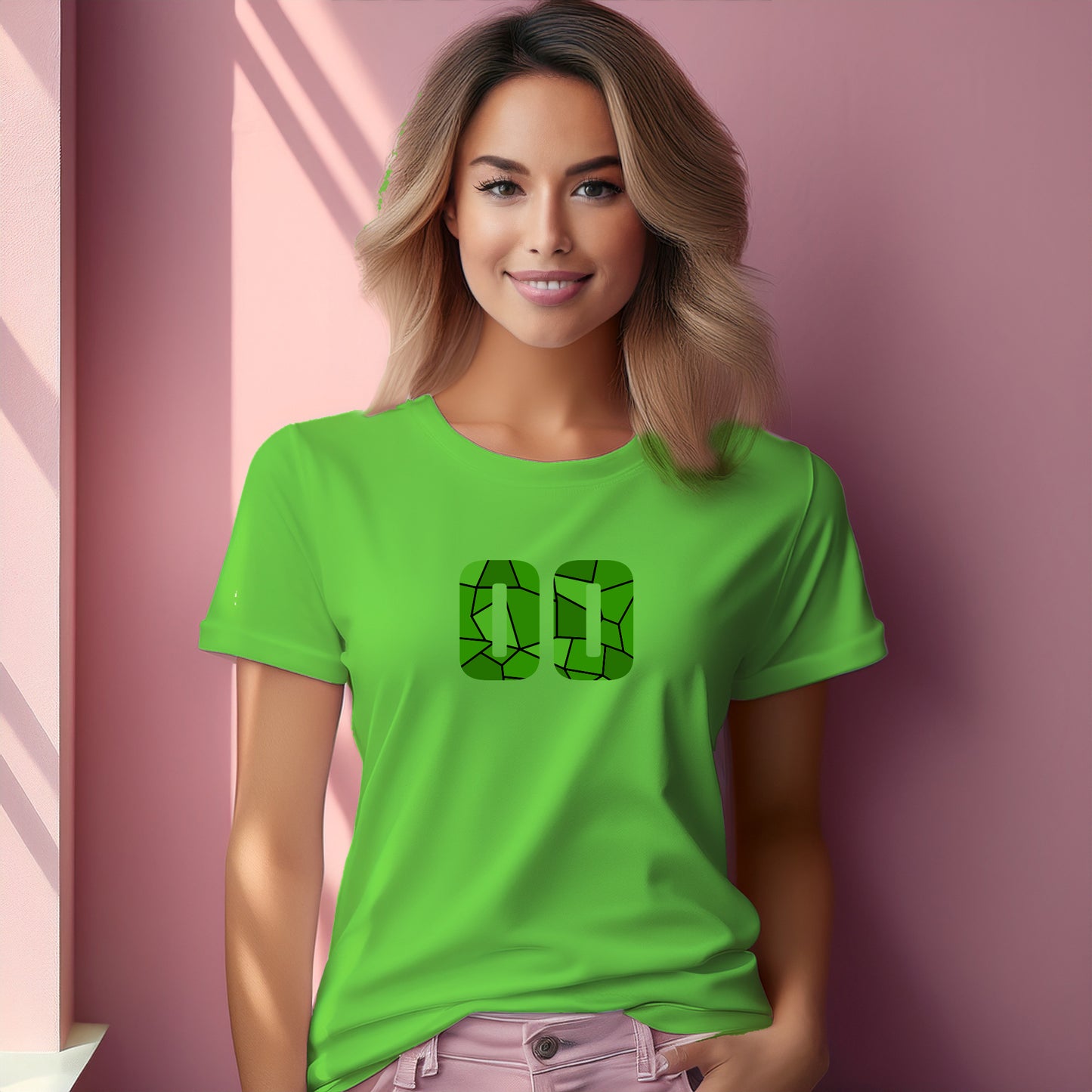 00 Number Women T-Shirt (Liril Green)