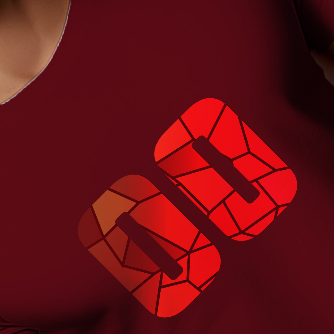 00 Number Men Unisex T-Shirt (Maroon)