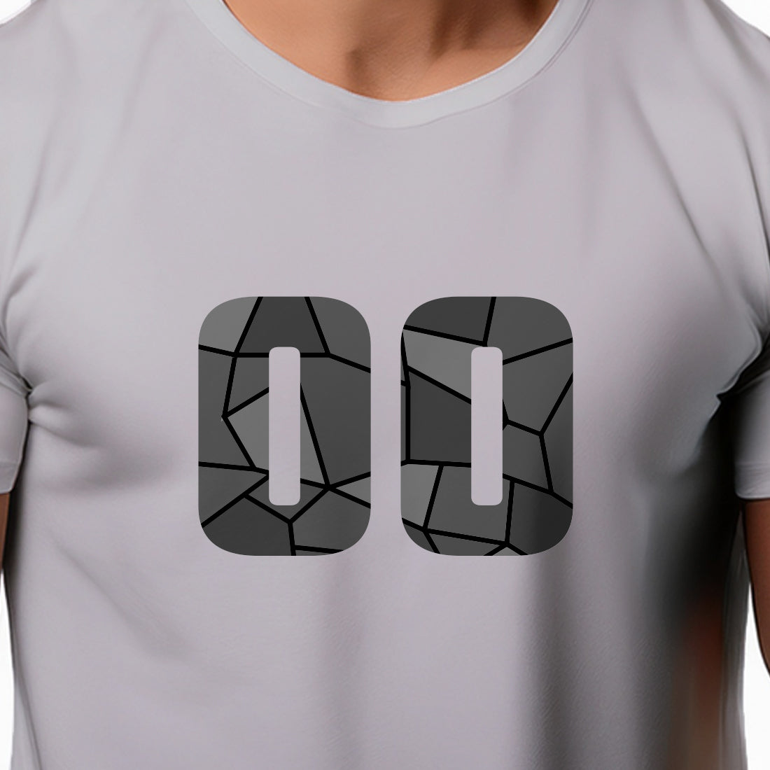 00 Number Men Unisex T-Shirt (Melange Grey)