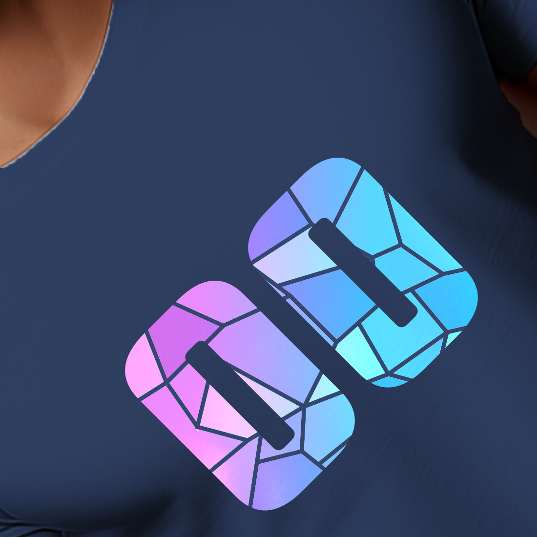 00 Number Men Unisex T-Shirt (Navy Blue)