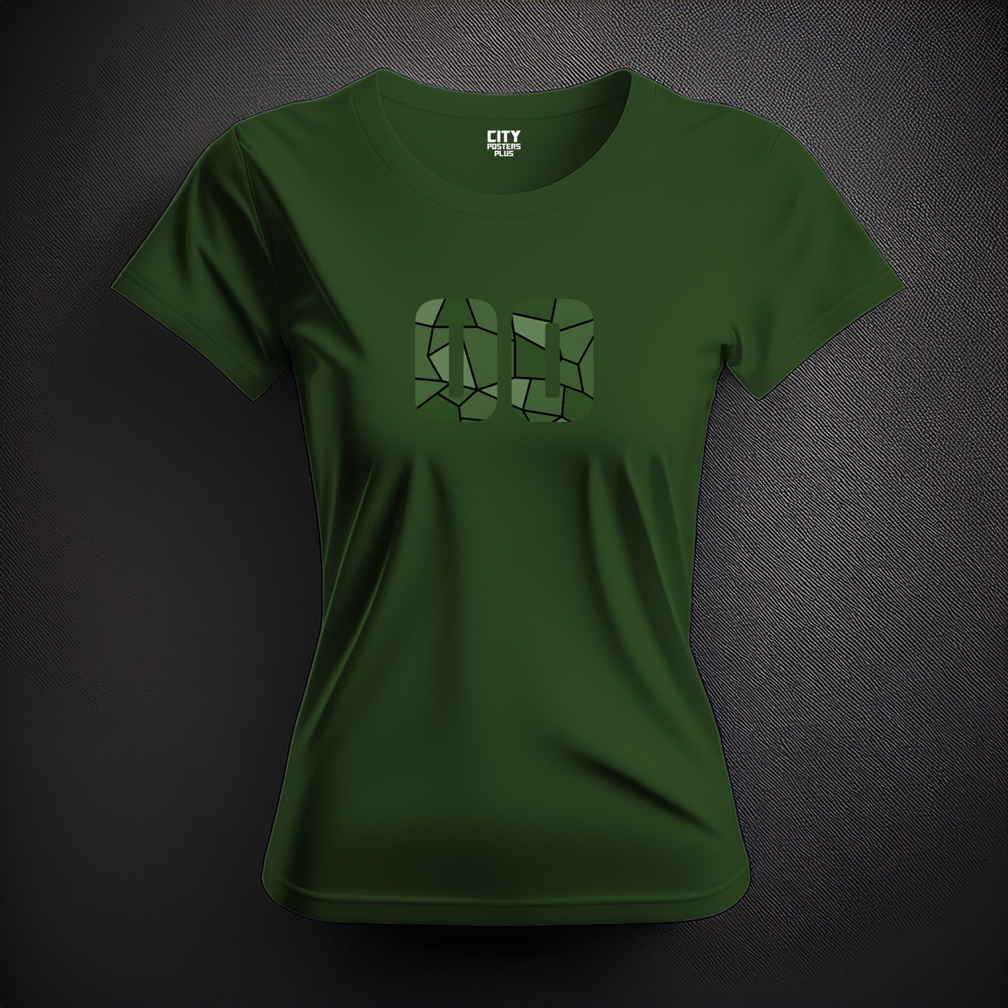 00 Number Women T-Shirt (Olive Green)