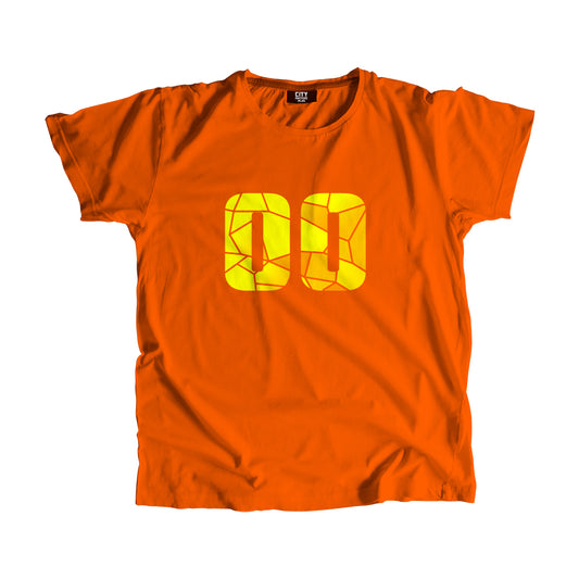 00 Number Men Unisex T-Shirt (Orange)