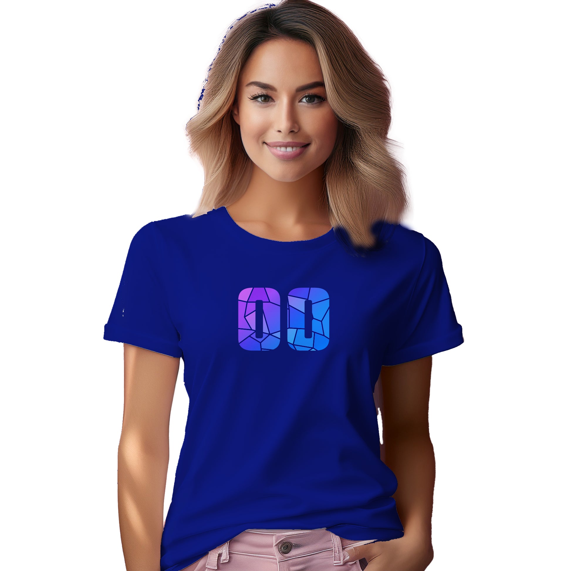 00 Number Women T-Shirt (Royal Blue)