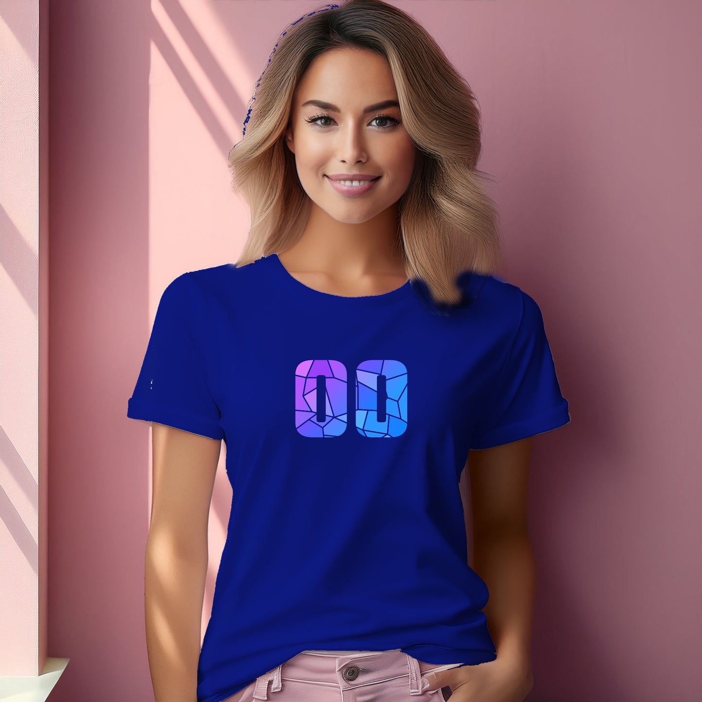 00 Number Women T-Shirt (Royal Blue)