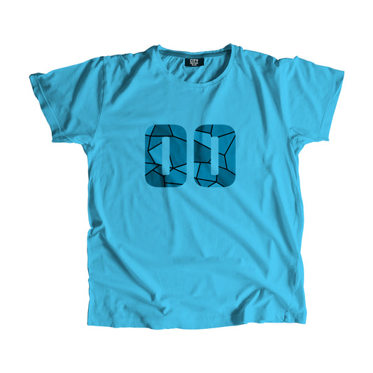 00 Number Men Unisex T-Shirt (Sky Blue)