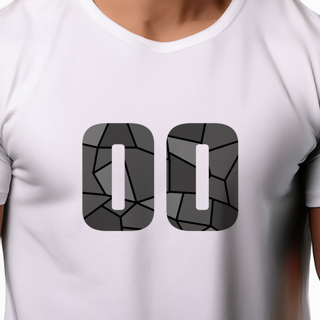 00 Number Men Unisex T-Shirt (White)