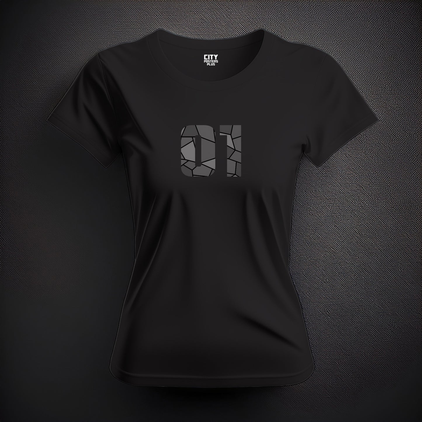01 Number Women T-Shirt (Black)