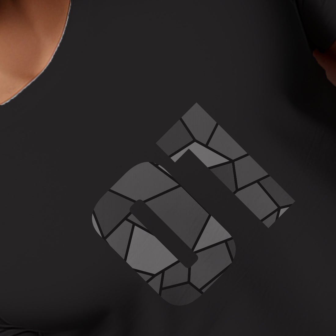 01 Number Men Unisex T-Shirt (Black)