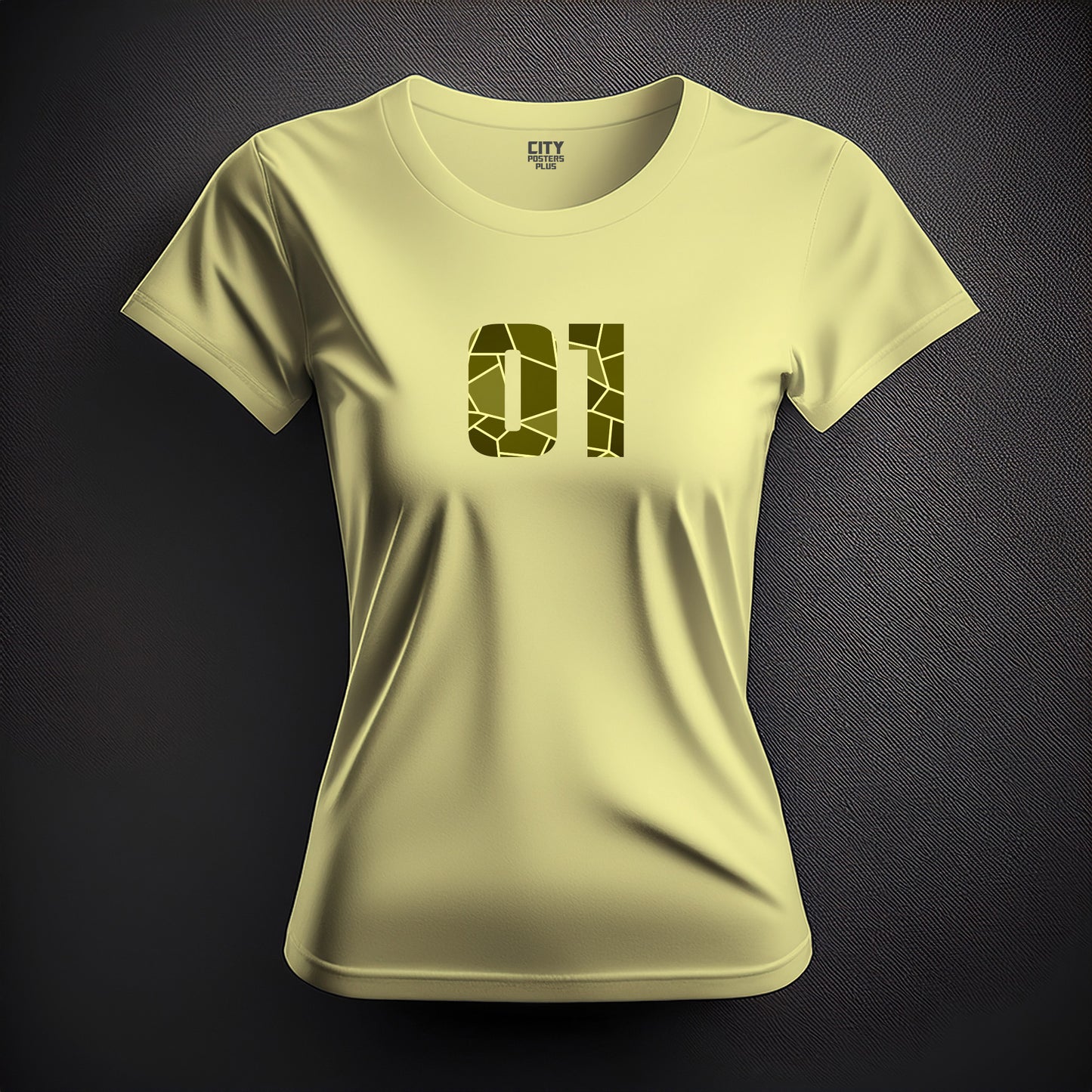 01 Number Women T-Shirt (Butter Yellow)