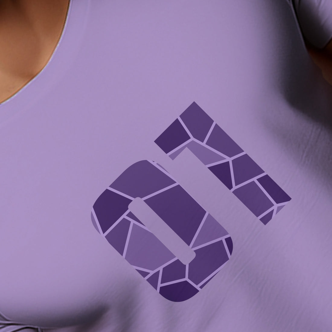 01 Number Men Unisex T-Shirt (Iris Lavender)