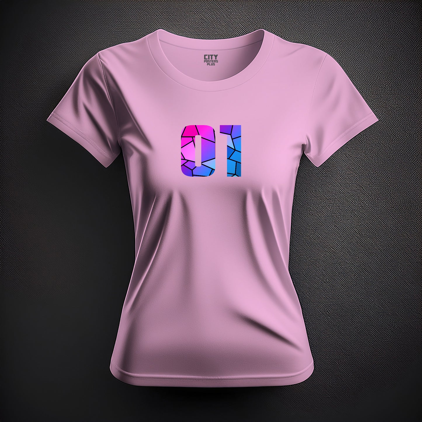 01 Number Women T-Shirt (Light Pink)