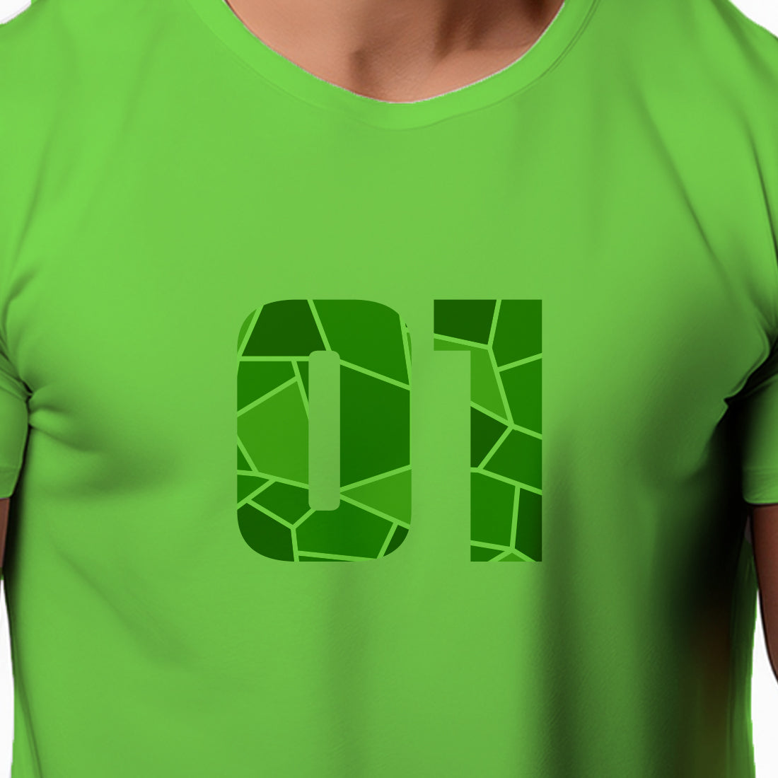 01 Number Men Unisex T-Shirt (Liril Green)