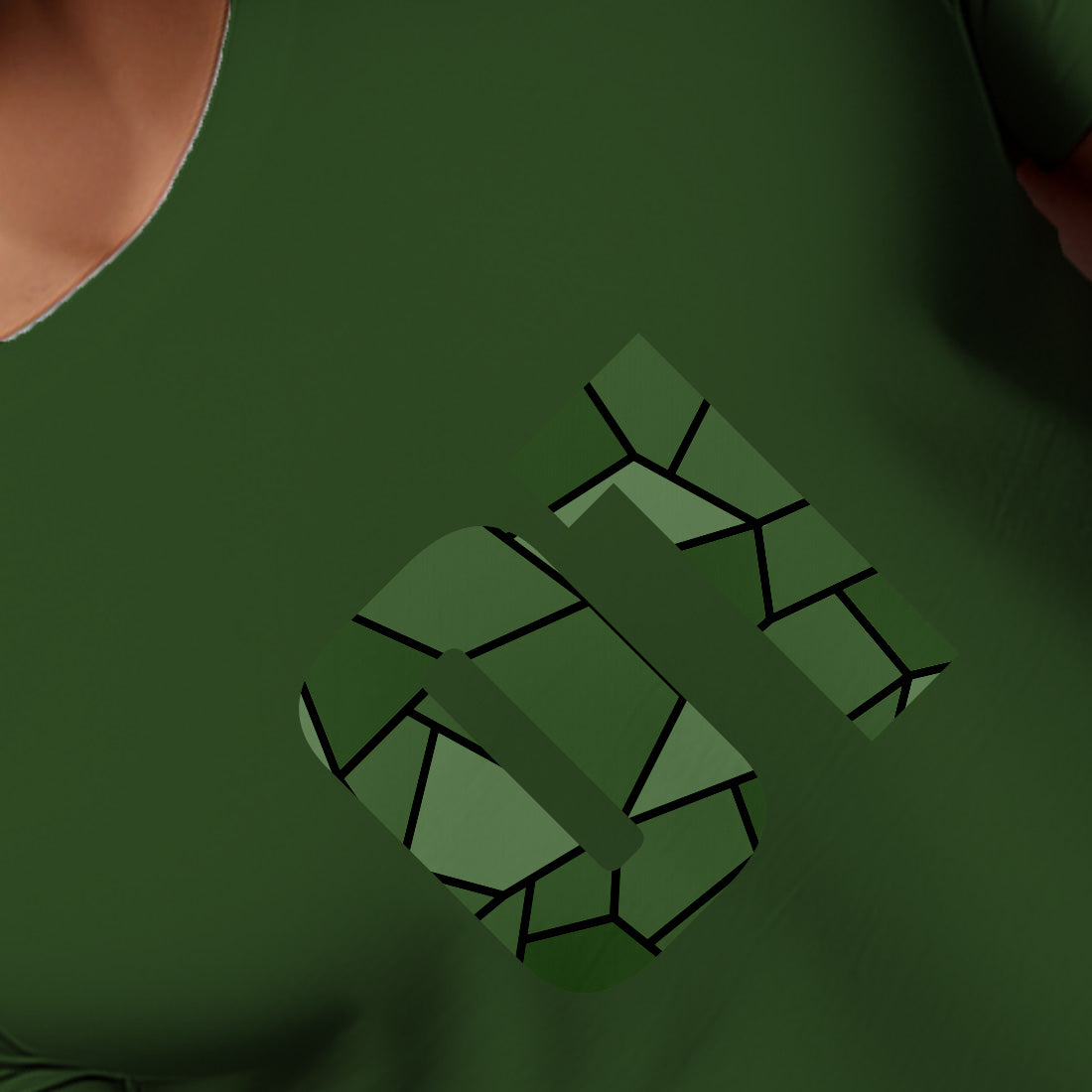 01 Number Men Unisex T-Shirt (Olive Green)