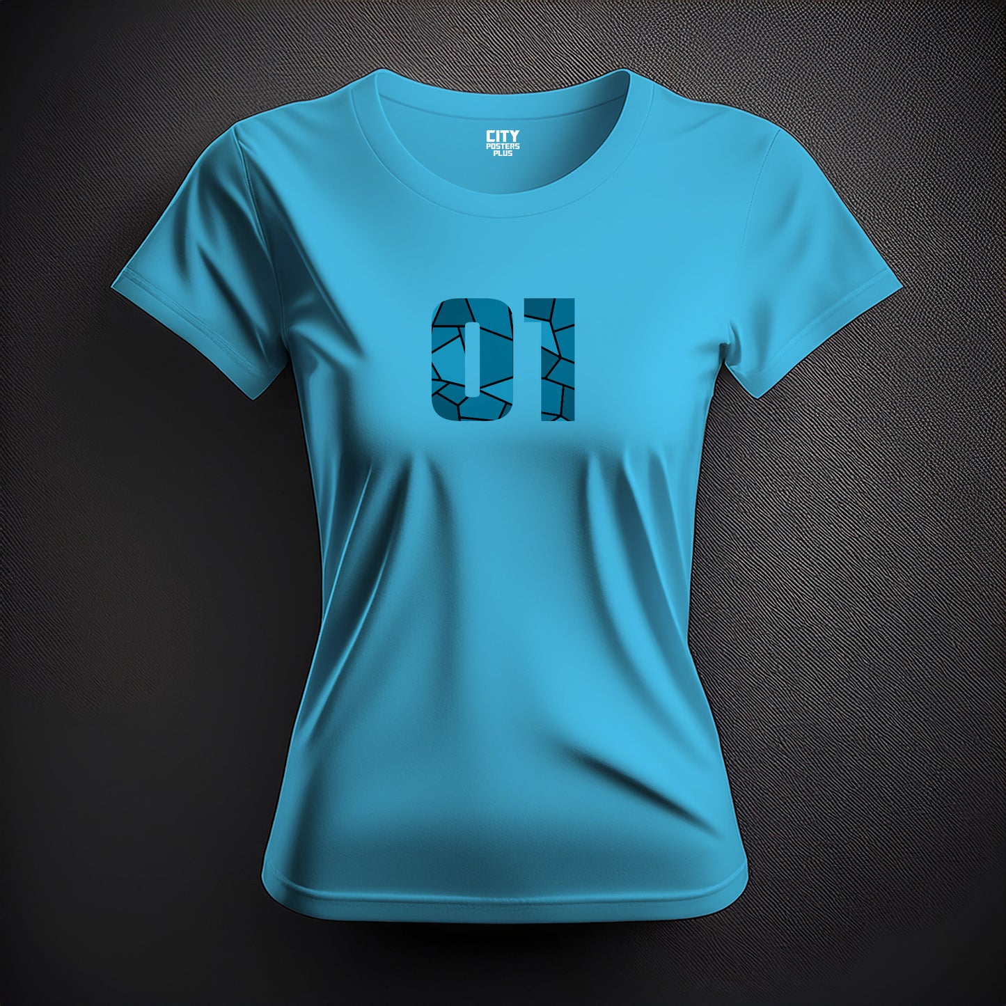 01 Number Women T-Shirt (Sky Blue)