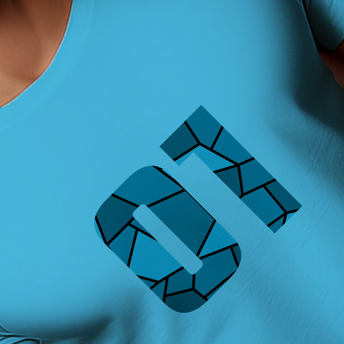 01 Number Men Unisex T-Shirt (Sky Blue)