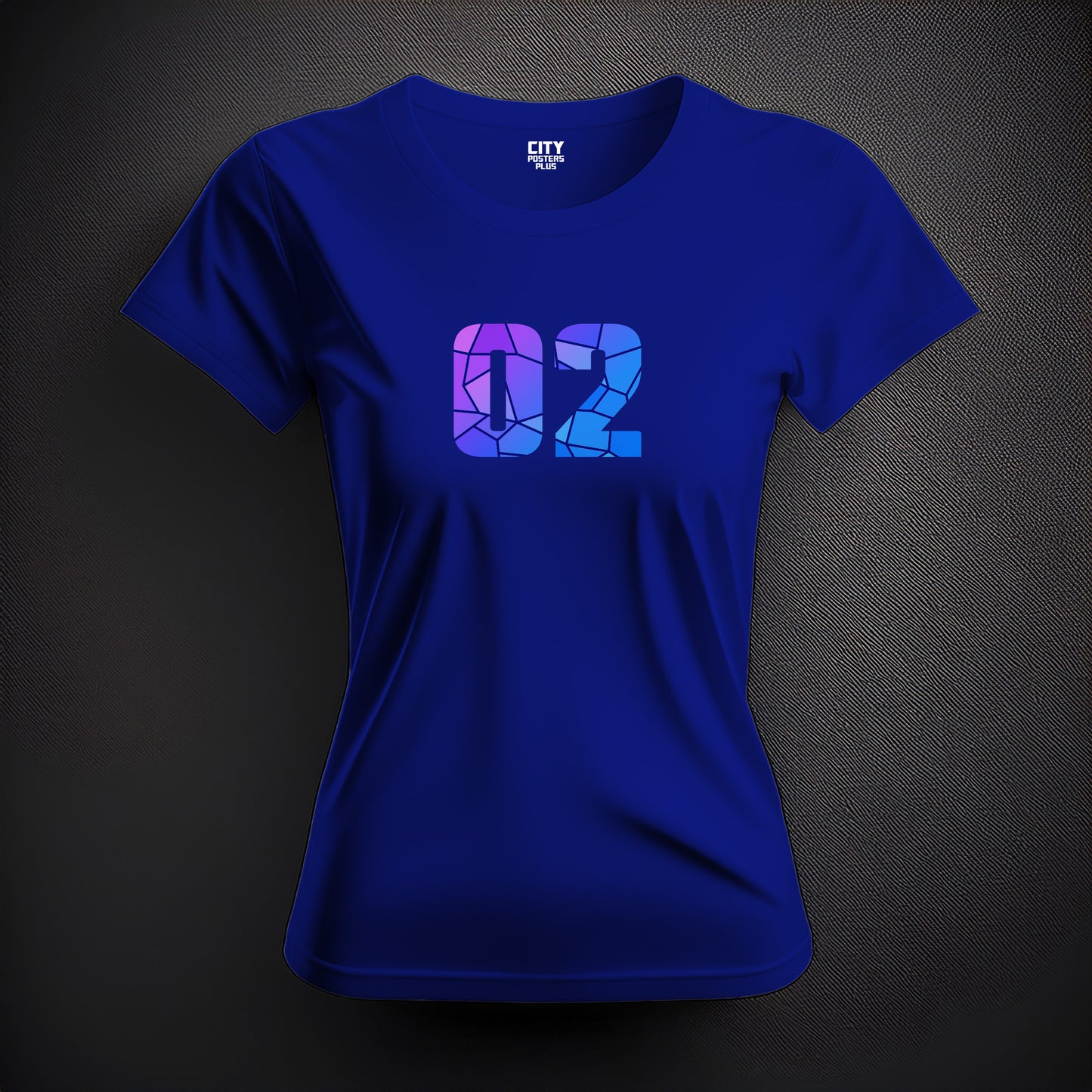 02 Number Women T-Shirt (Royal Blue)