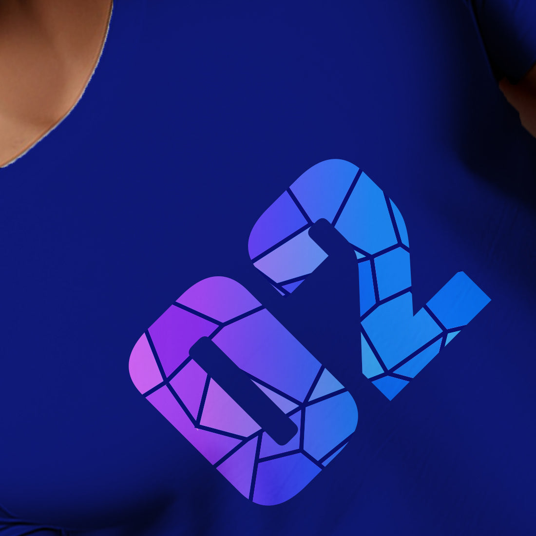 02 Number Men Unisex T-Shirt (Royal Blue)