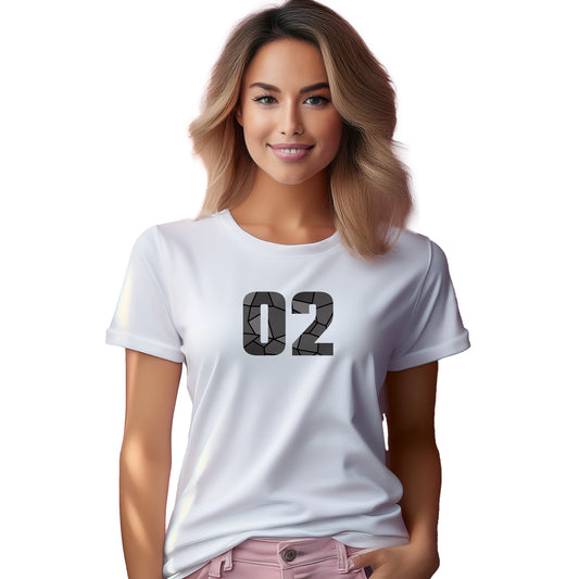 02 Number Women T-Shirt (White)