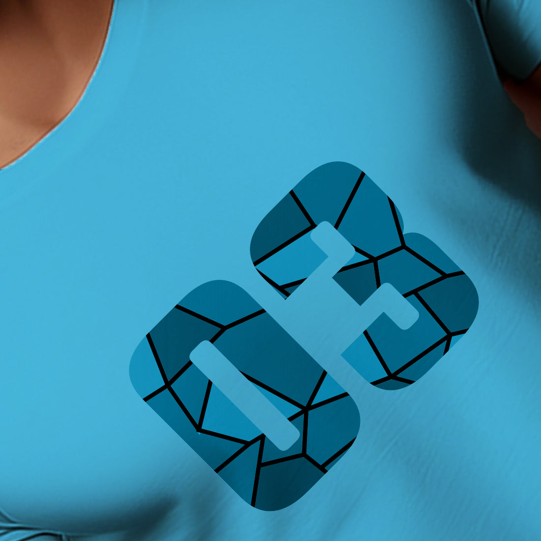 03 Number Men Unisex T-Shirt (Sky Blue)