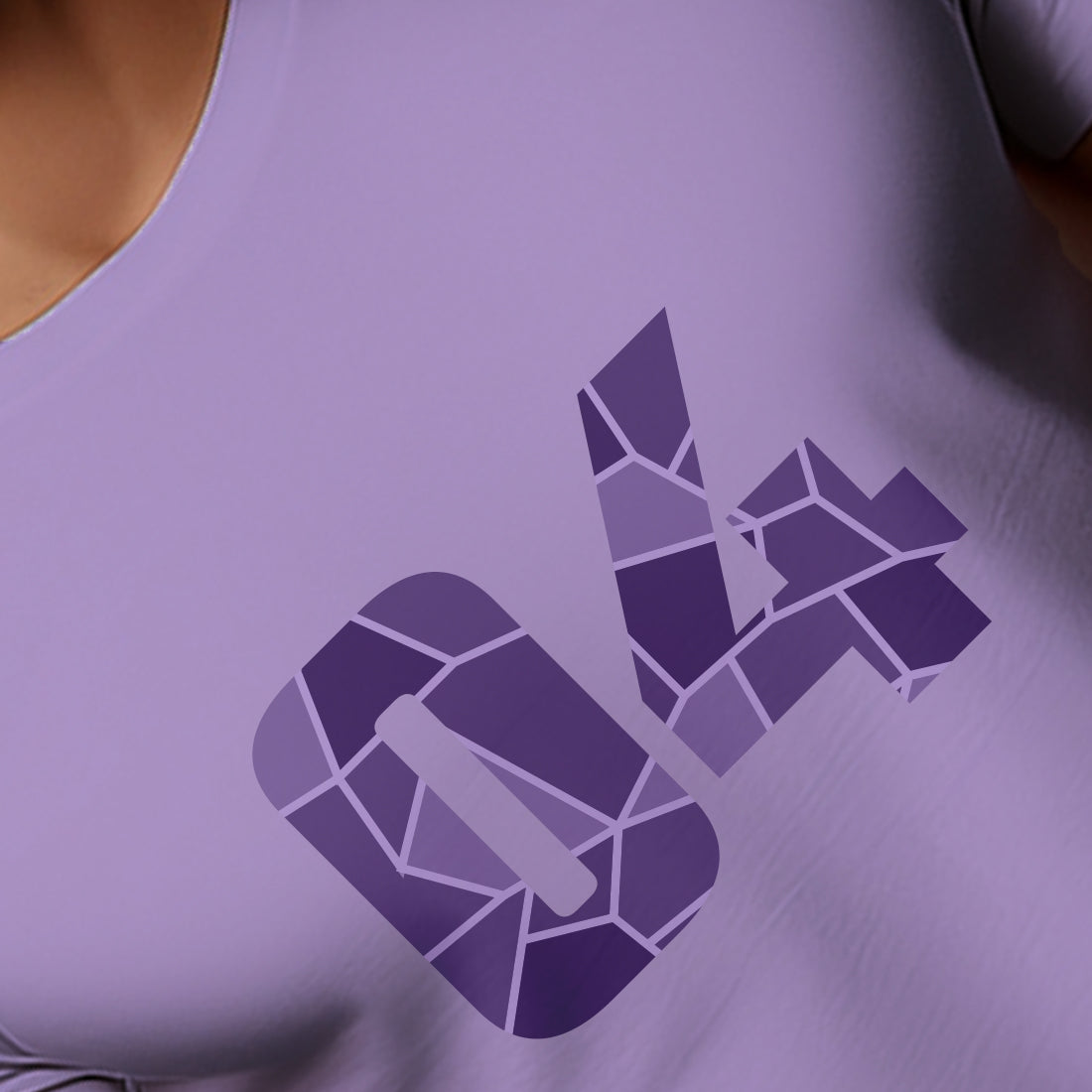 04 Number Men Unisex T-Shirt (Iris Lavender)