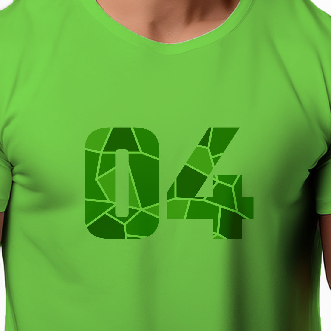 04 Number Men Unisex T-Shirt (Liril Green)