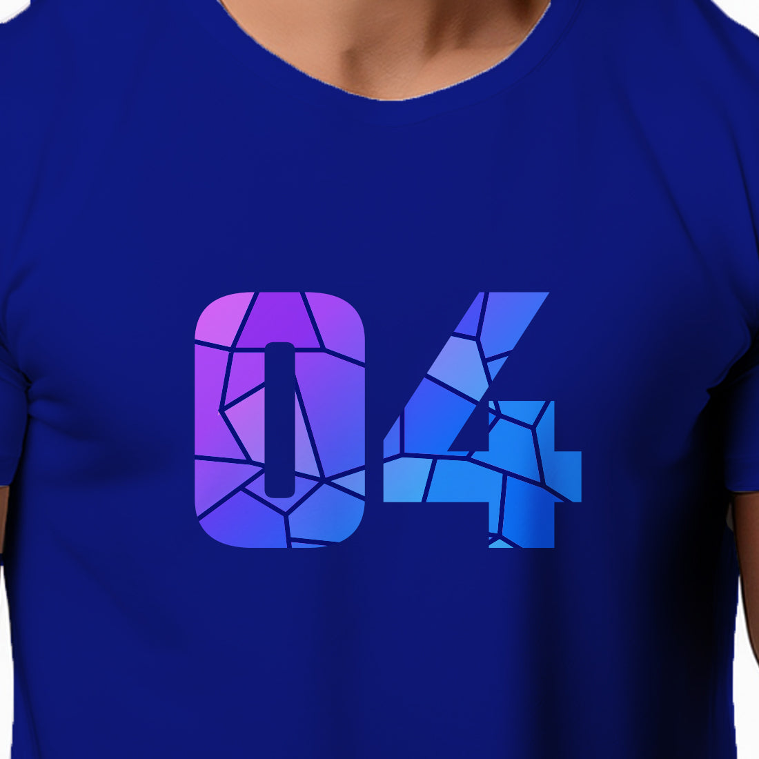 04 Number Men Unisex T-Shirt (Royal Blue)