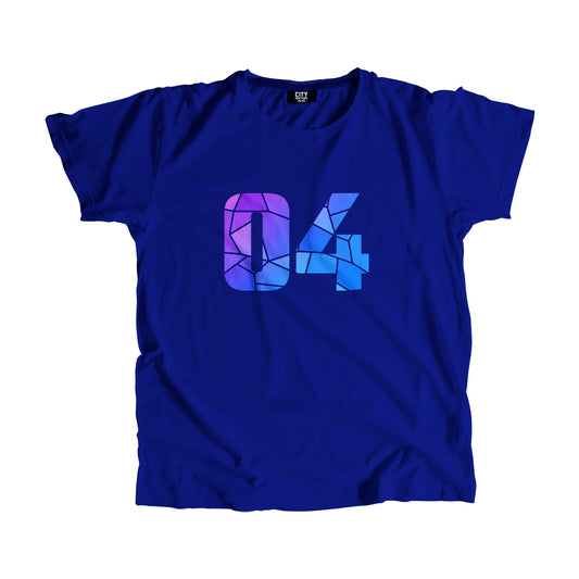 04 Number Men Unisex T-Shirt (Royal Blue)