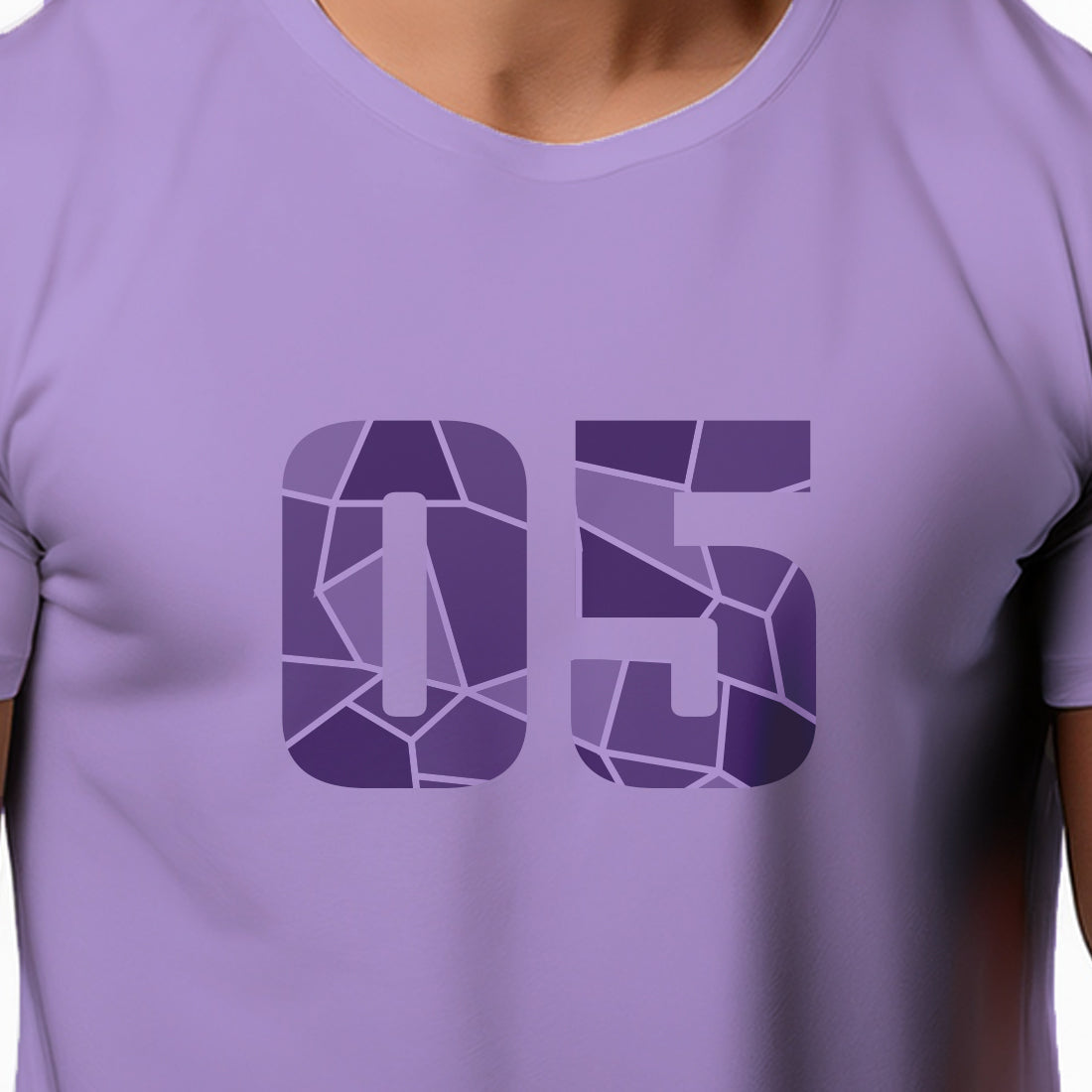 05 Number Men Unisex T-Shirt (Iris Lavender)