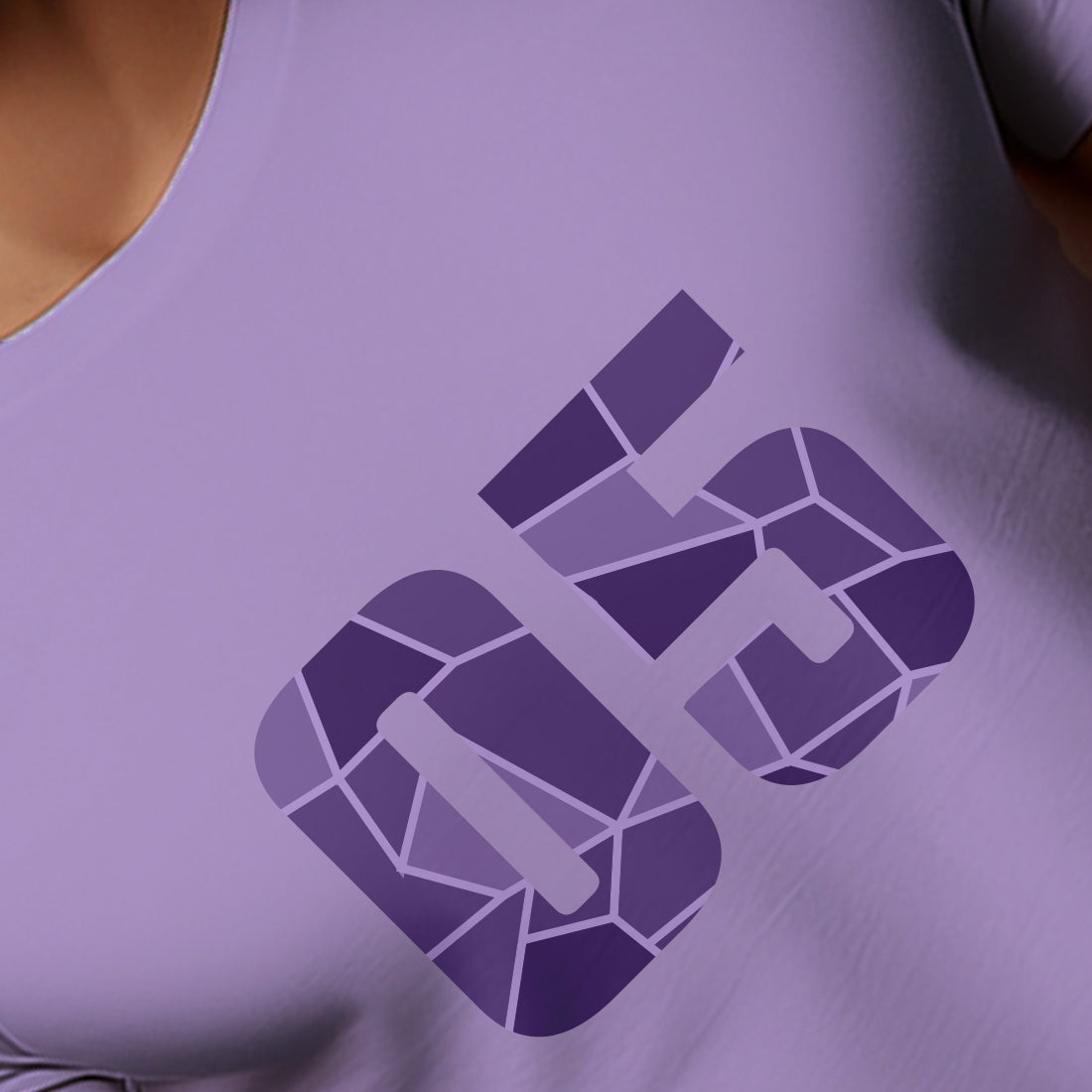 05 Number Men Unisex T-Shirt (Iris Lavender)