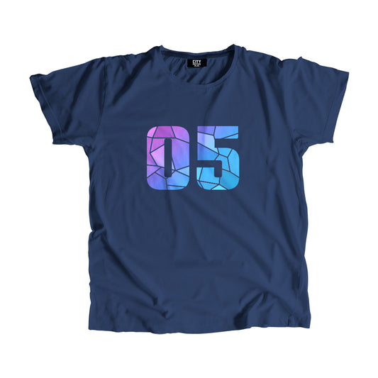 05 Number Men Unisex T-Shirt (Navy Blue)