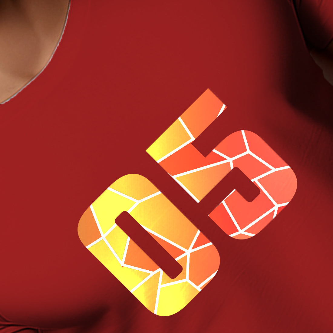 05 Number Men Unisex T-Shirt (Red)