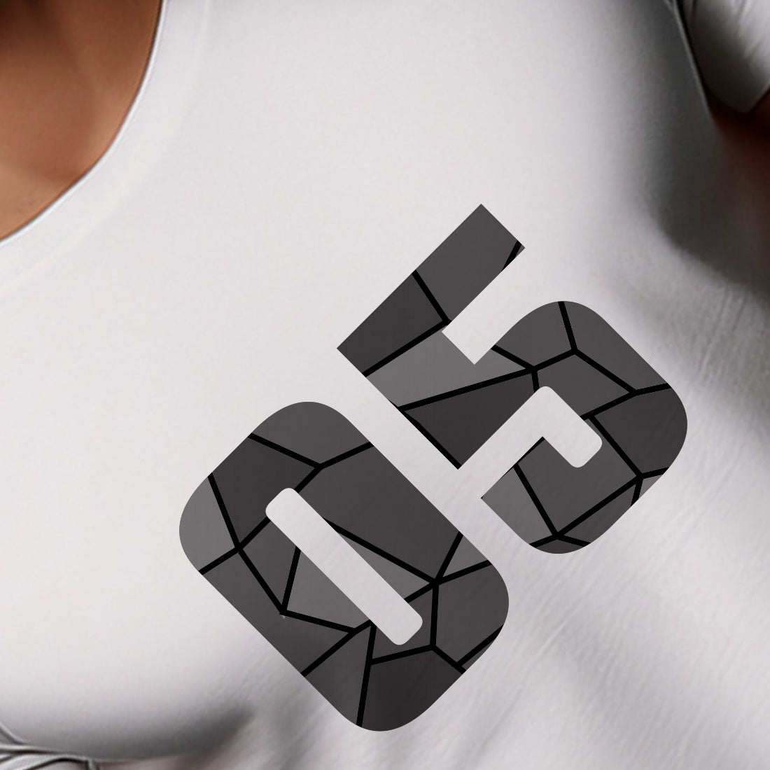 05 Number Men Unisex T-Shirt (White)
