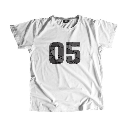 05 Number Men Unisex T-Shirt (White)