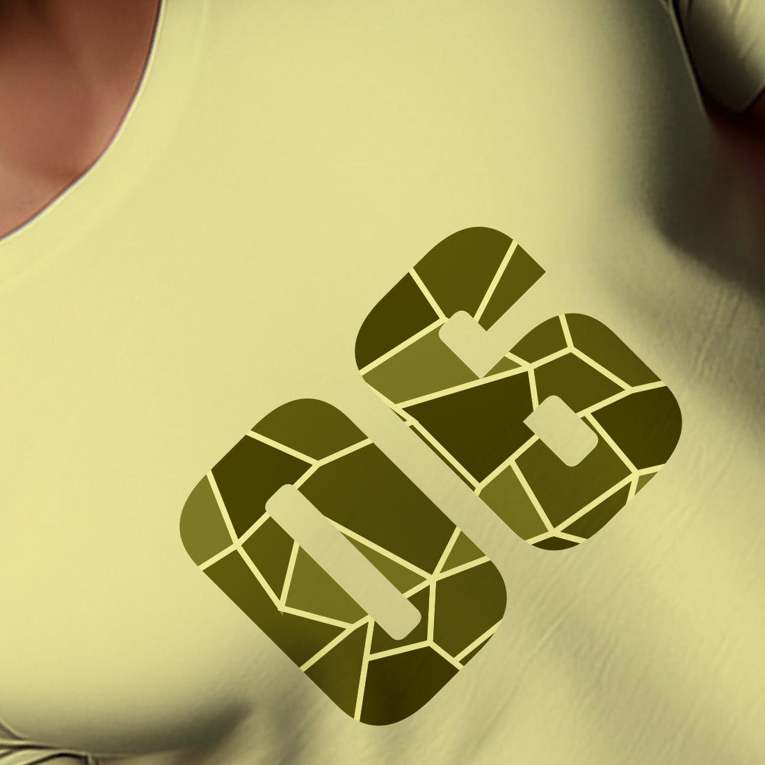 06 Number Men Unisex T-Shirt (Butter Yellow)