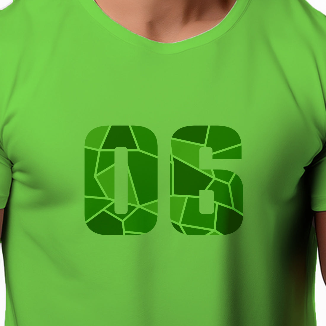 06 Number Men Unisex T-Shirt (Liril Green)
