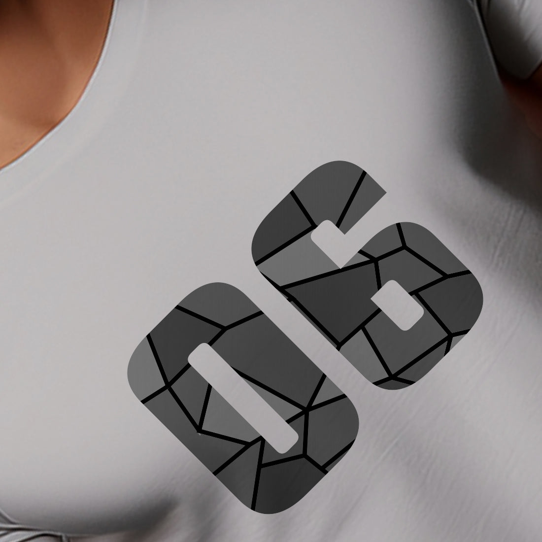 06 Number Men Unisex T-Shirt (Melange Grey)