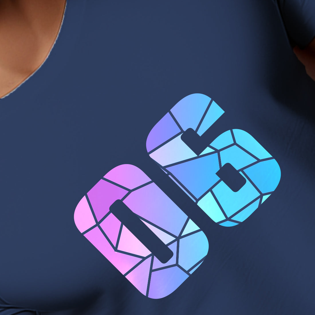 06 Number Men Unisex T-Shirt (Navy Blue)