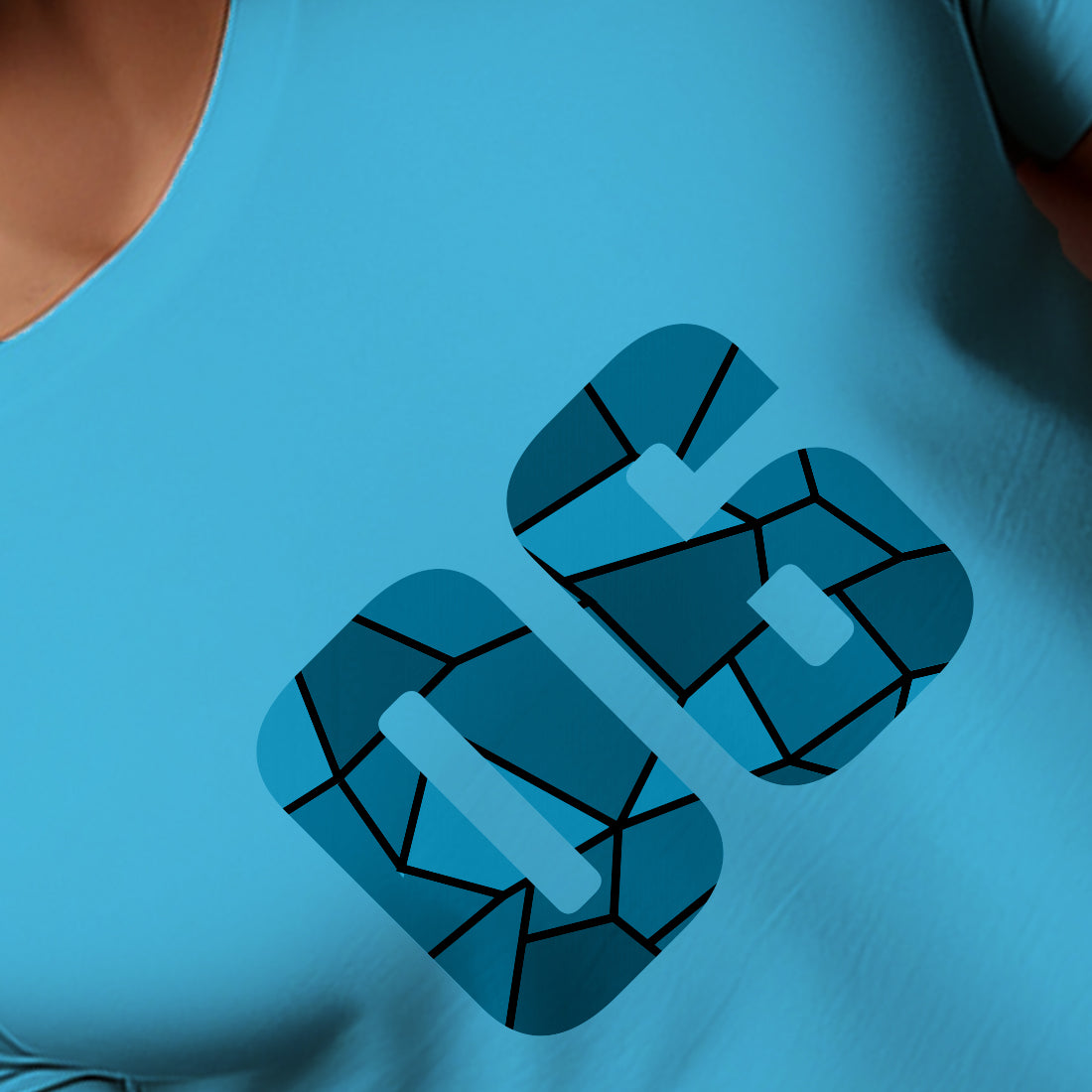06 Number Men Unisex T-Shirt (Sky Blue)
