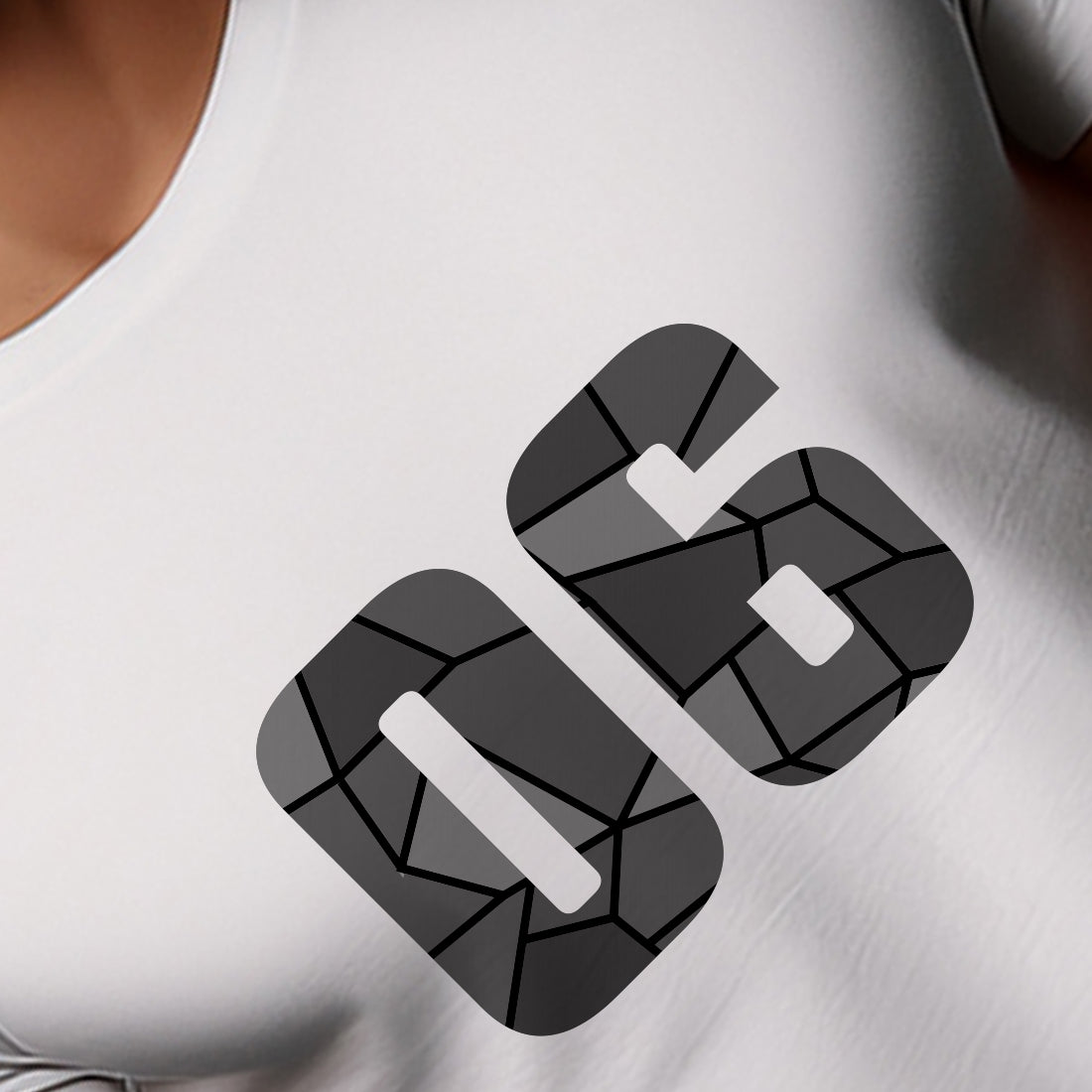 06 Number Men Unisex T-Shirt (White)