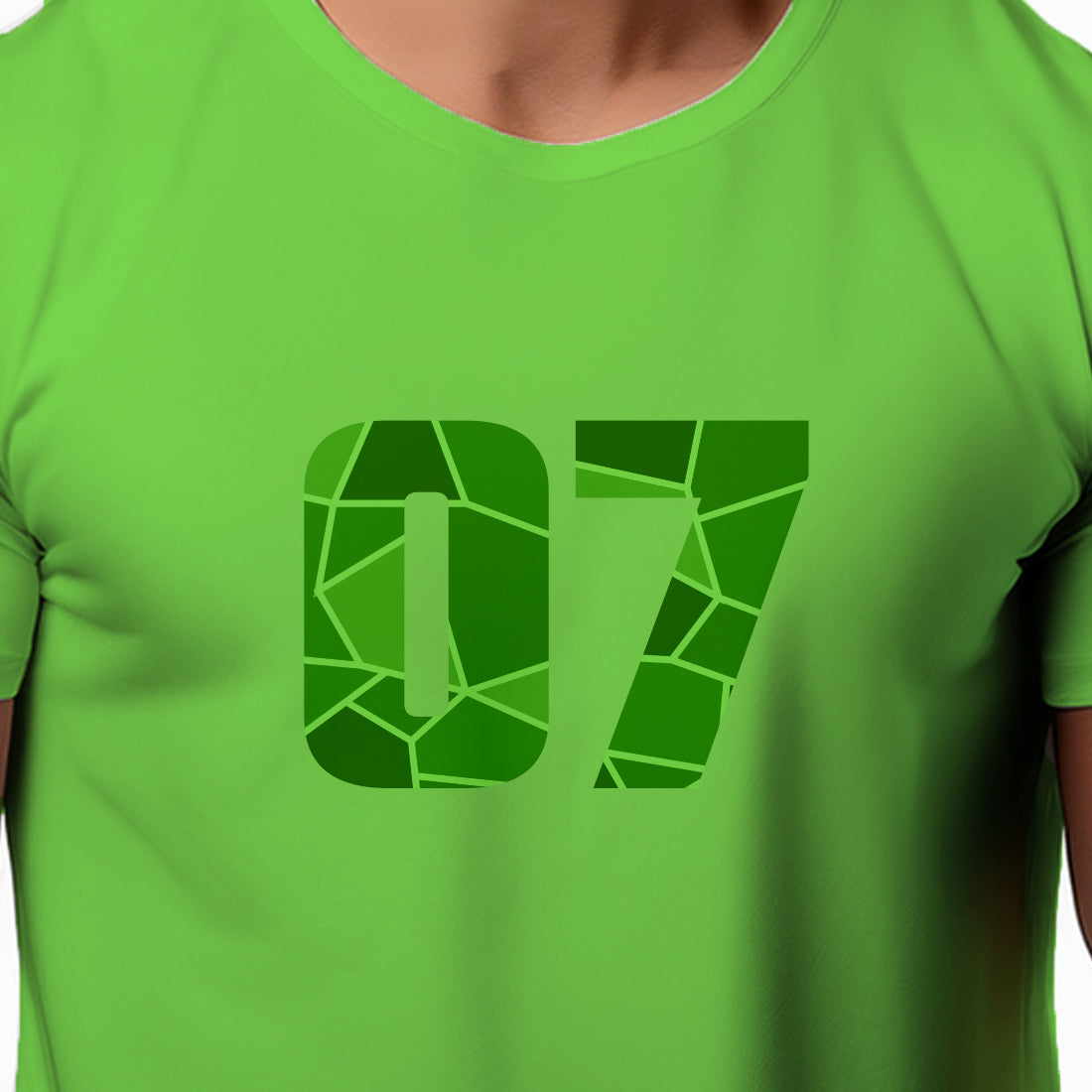 07 Number Men Unisex T-Shirt (Liril Green)