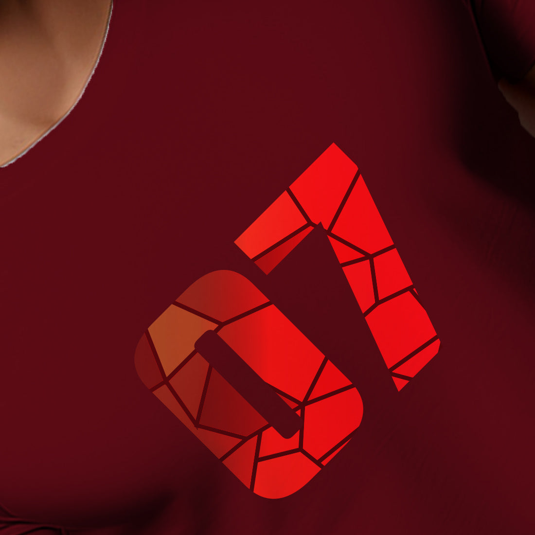 07 Number Men Unisex T-Shirt (Maroon)