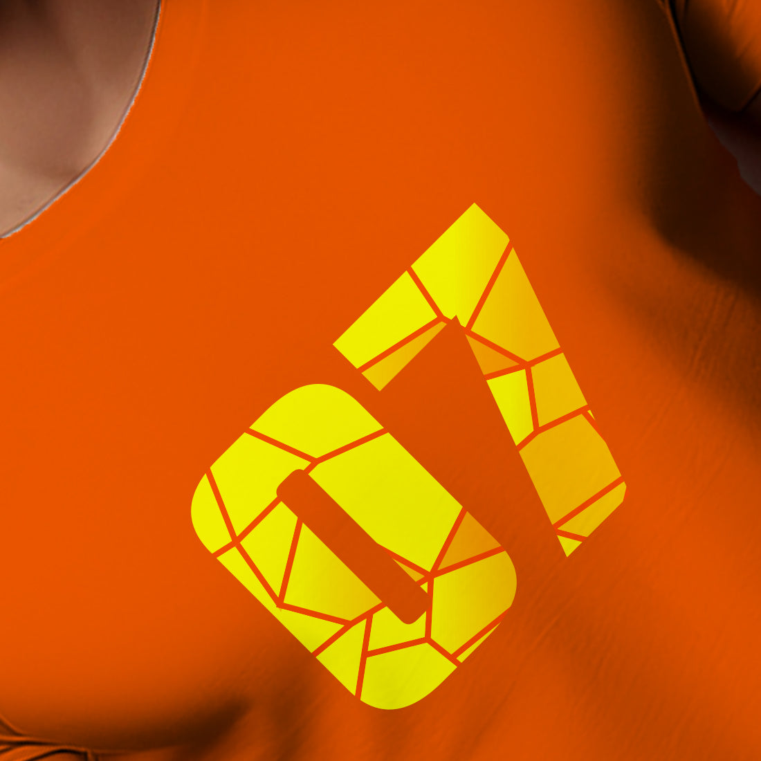 07 Number Men Unisex T-Shirt (Orange)