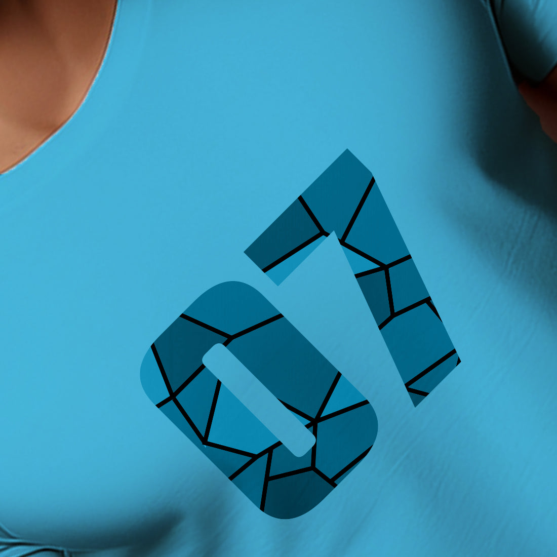 07 Number Men Unisex T-Shirt (Sky Blue)