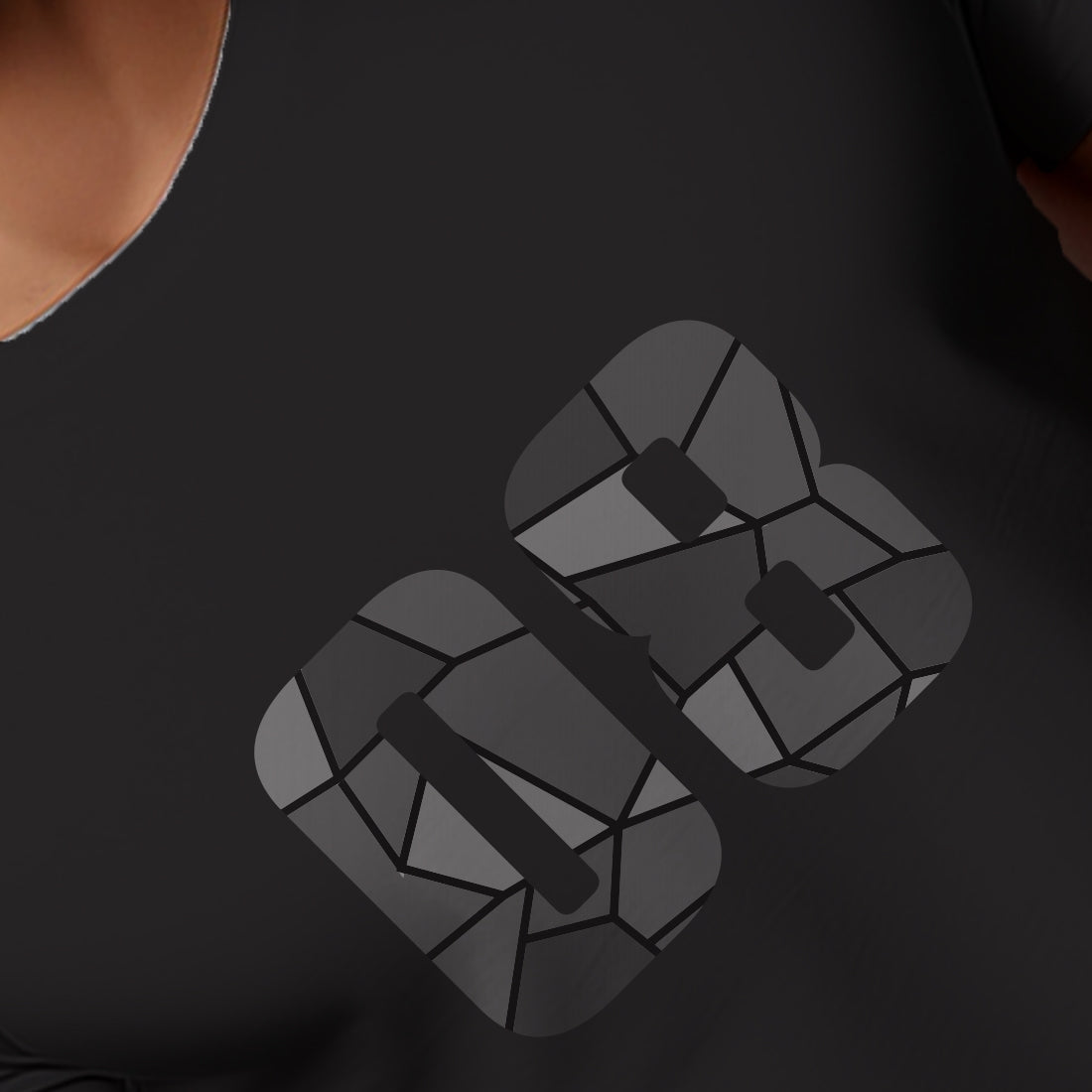 08 Number Men Unisex T-Shirt (Black)