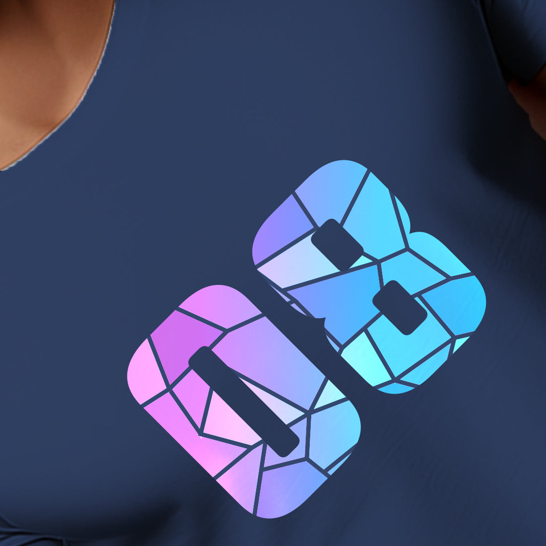 08 Number Men Unisex T-Shirt (Navy Blue)