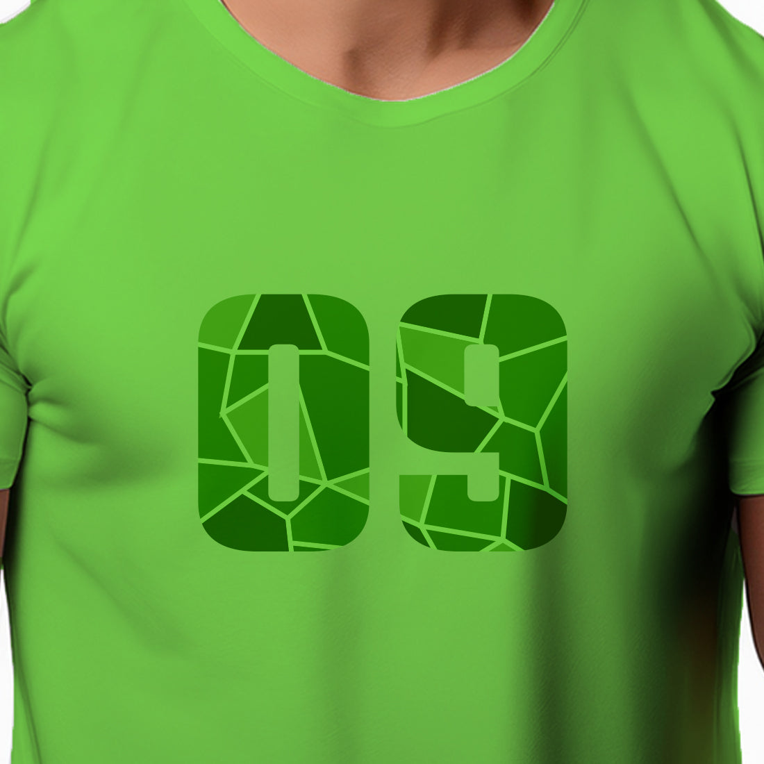 09 Number Men Unisex T-Shirt (Liril Green)