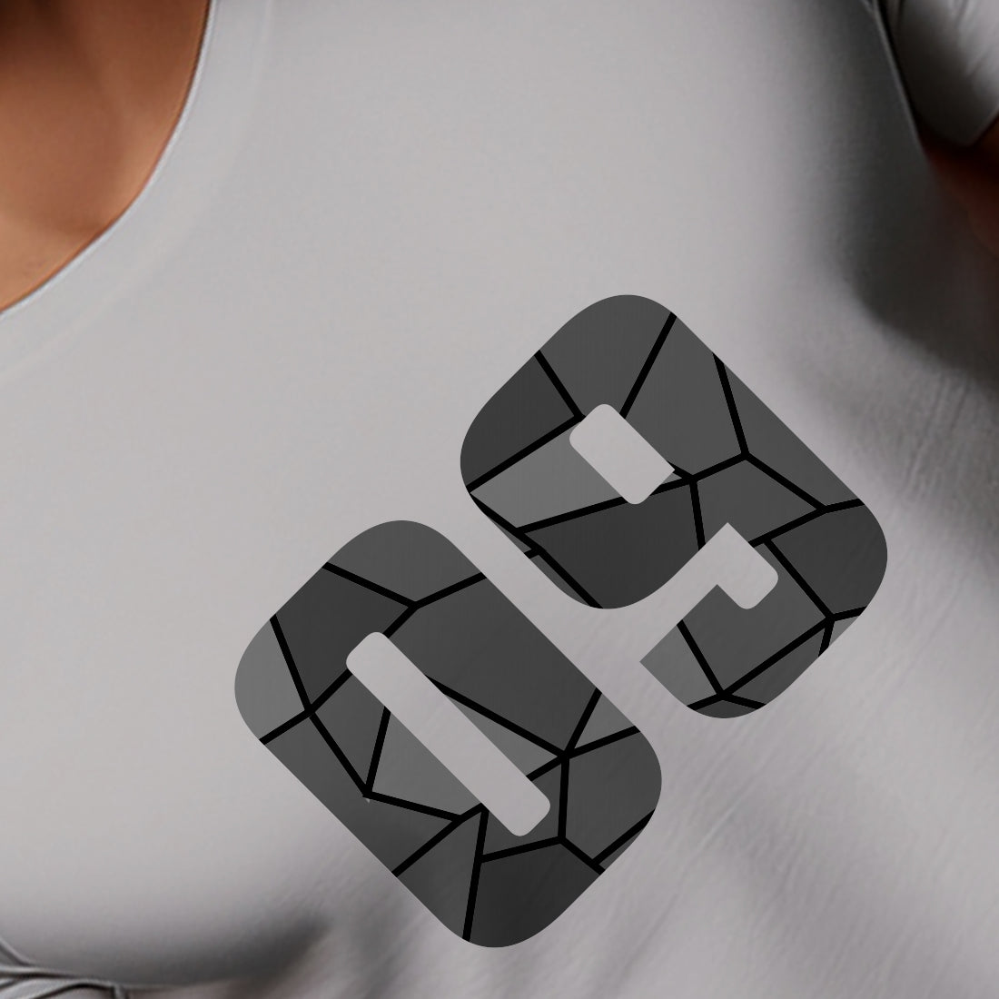 09 Number Men Unisex T-Shirt (Melange Grey)