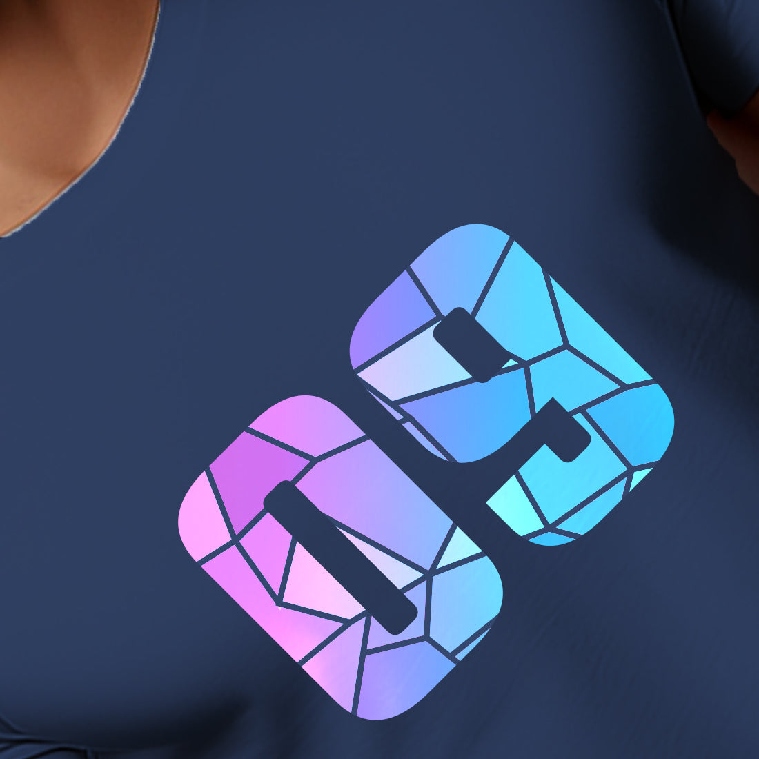 09 Number Men Unisex T-Shirt (Navy Blue)