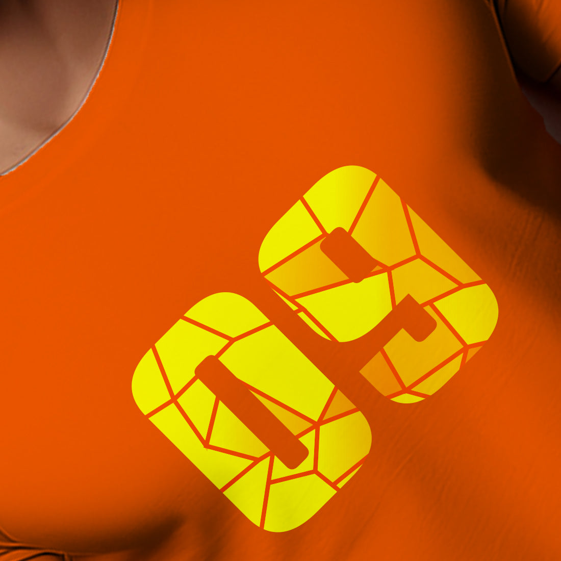 09 Number Men Unisex T-Shirt (Orange)
