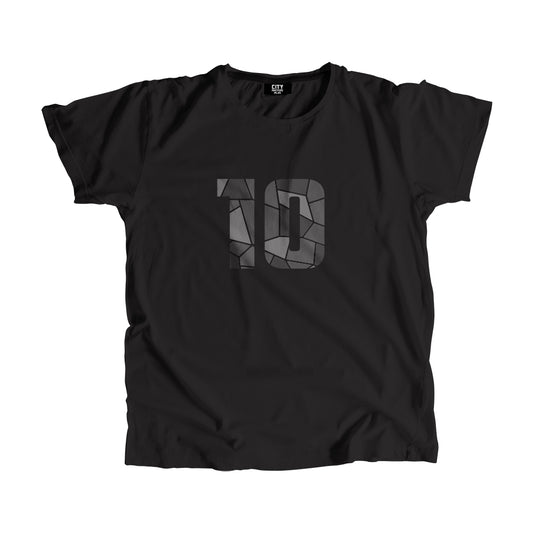 10 Number Men Unisex T-Shirt (Black)
